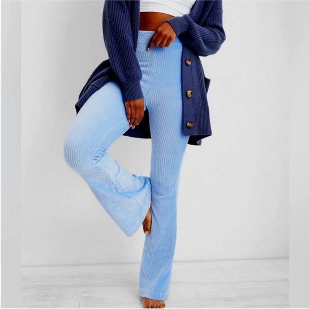 aerie ribbed flare legging